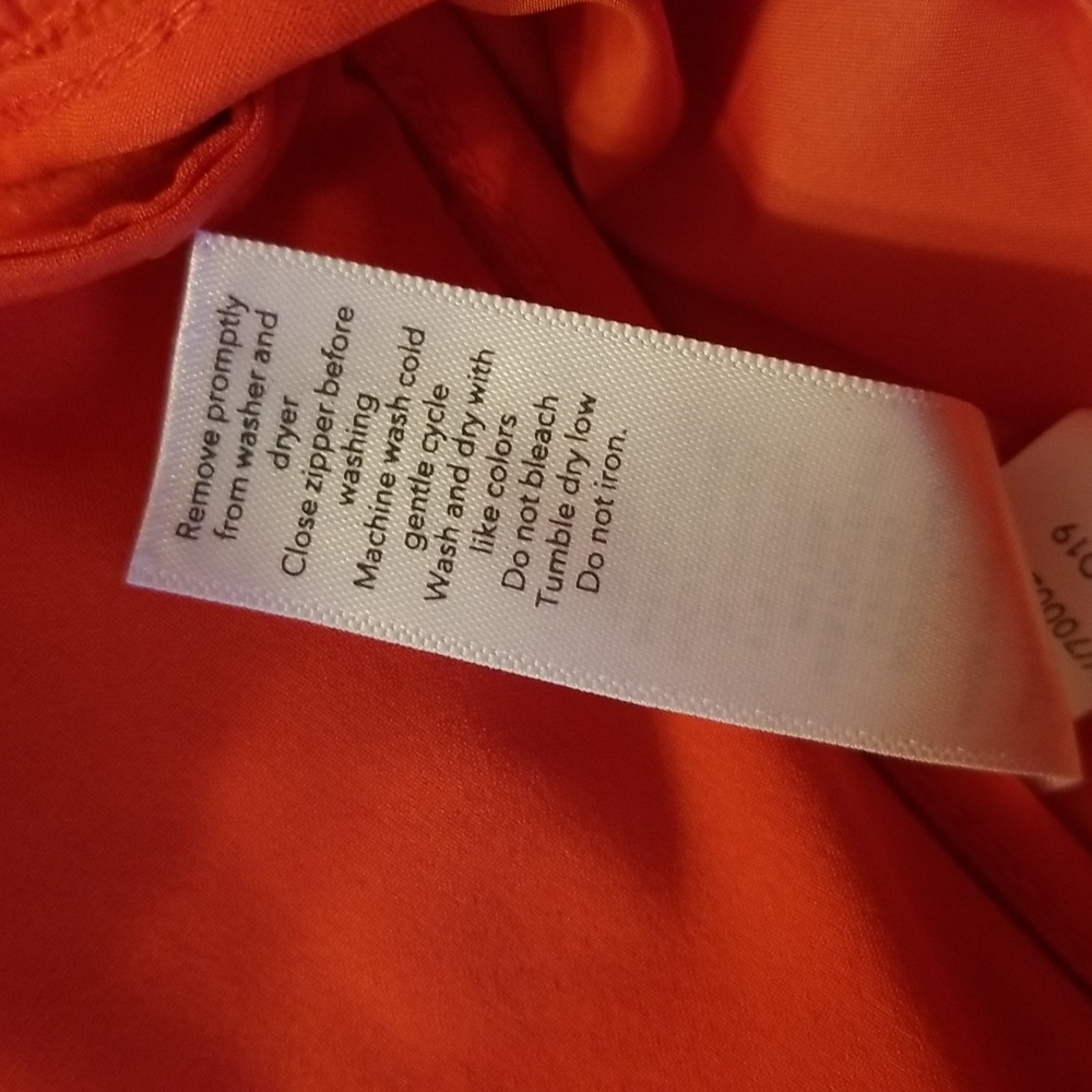 Athleta Zion Microfleece Long Sleeve Orange Bomber Jacket Size Extra Small - Picture 7 of 13